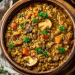 Hearty French Lentil Rice Mushroom Stew Recipe Delight First Image
