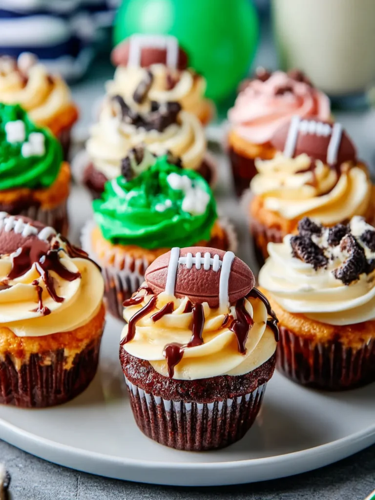 Touchdown with Mini Football Cupcakes for Game Day! First Image