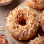 Toasted Coconut Donuts with Lychee Glaze First Image