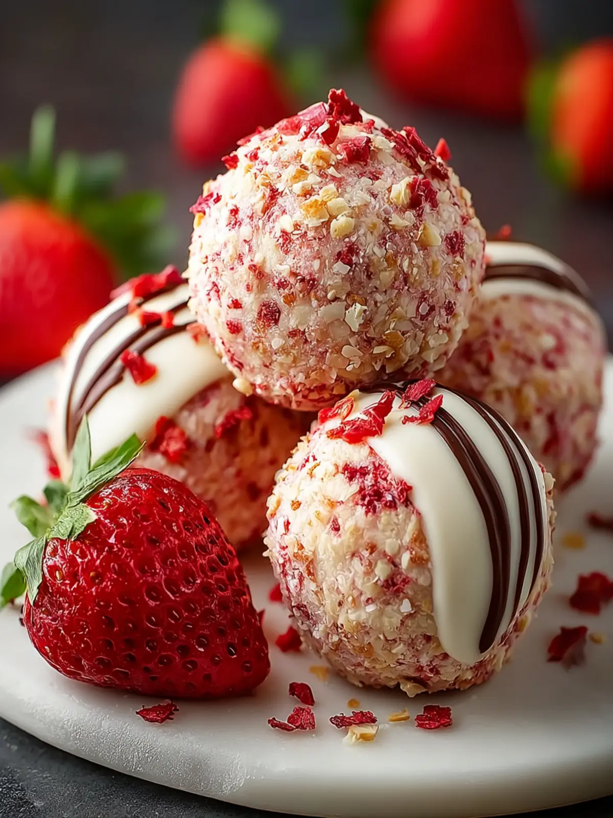 Strawberry Cheesecake Protein Balls First Image