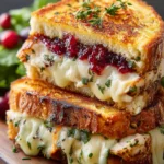 Turkey & Brie Grilled Sandwich and Fresh Greens First Image