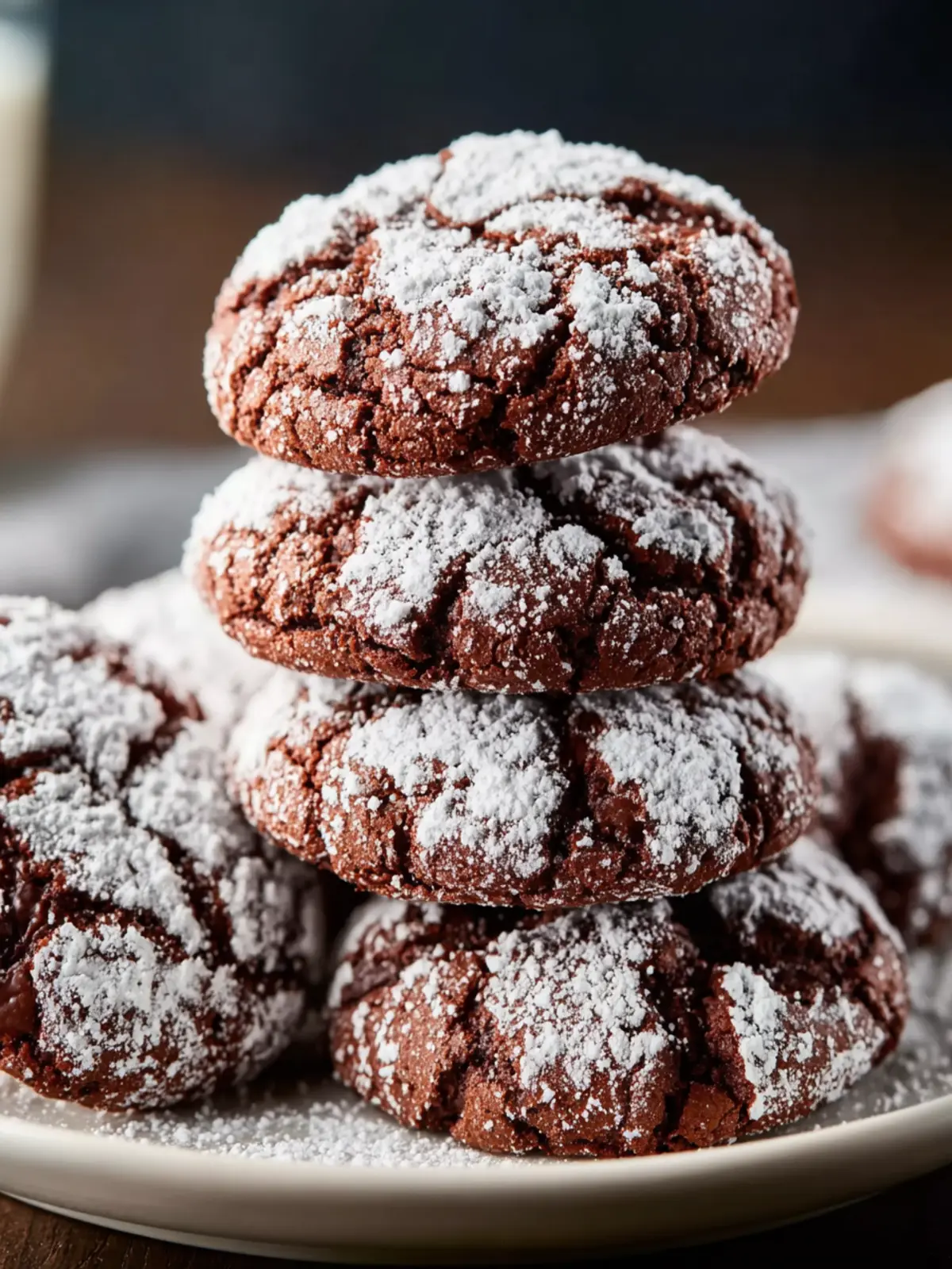 The BEST Chocolate Crinkle Cookies Dessert Recipe First Image