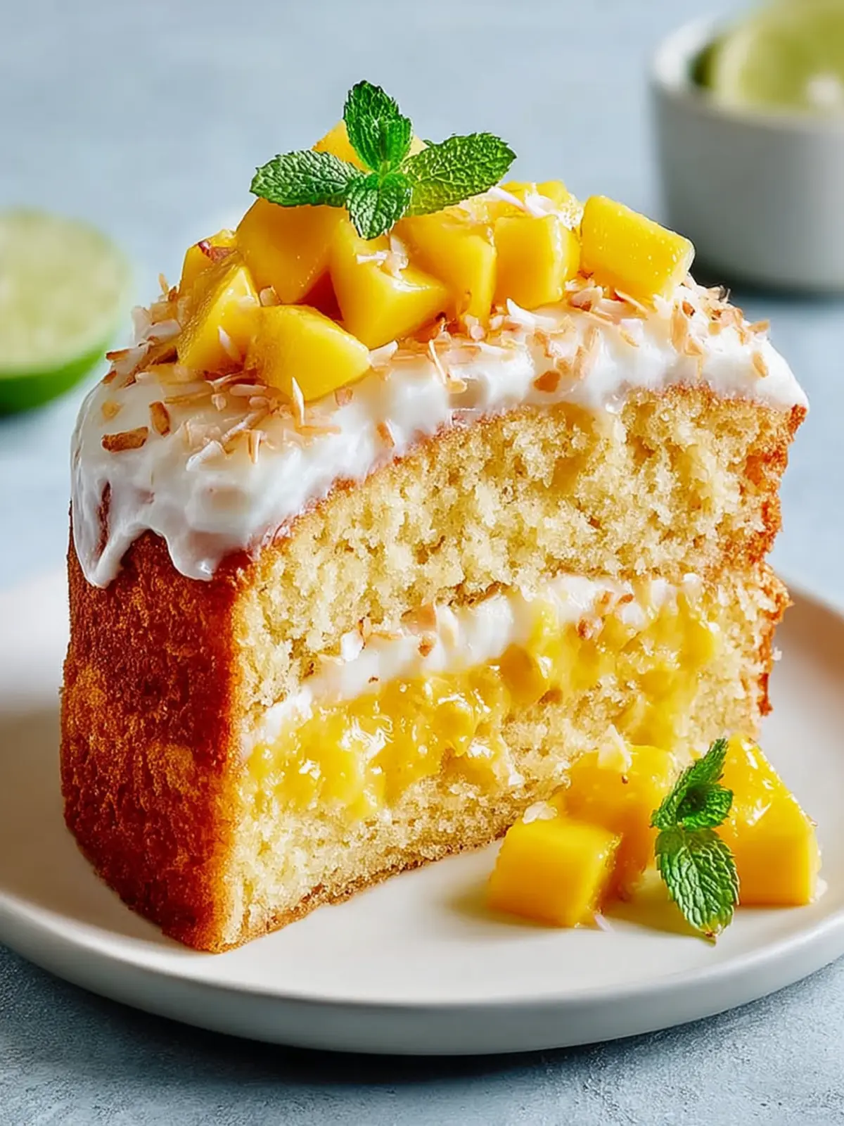 Vegan Mango Coconut Cake: A Tropical Dairy-Free Dessert That’s Moist, Bright, and Completely Irresistible First Image