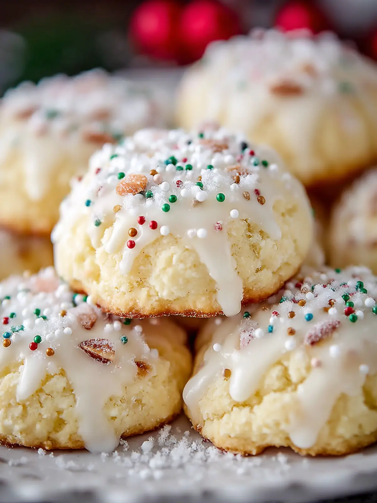 Soft Almond Sprinkle Cookies For The Holidays First Image