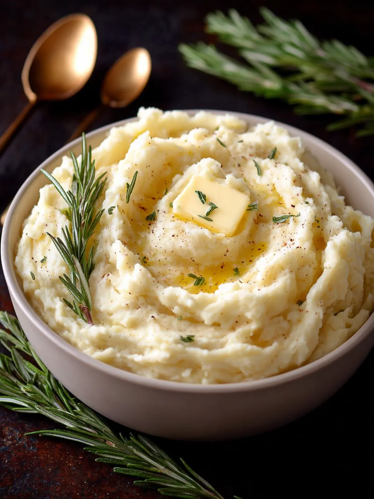Rosemary Garlic Mashed Potatoes First Image