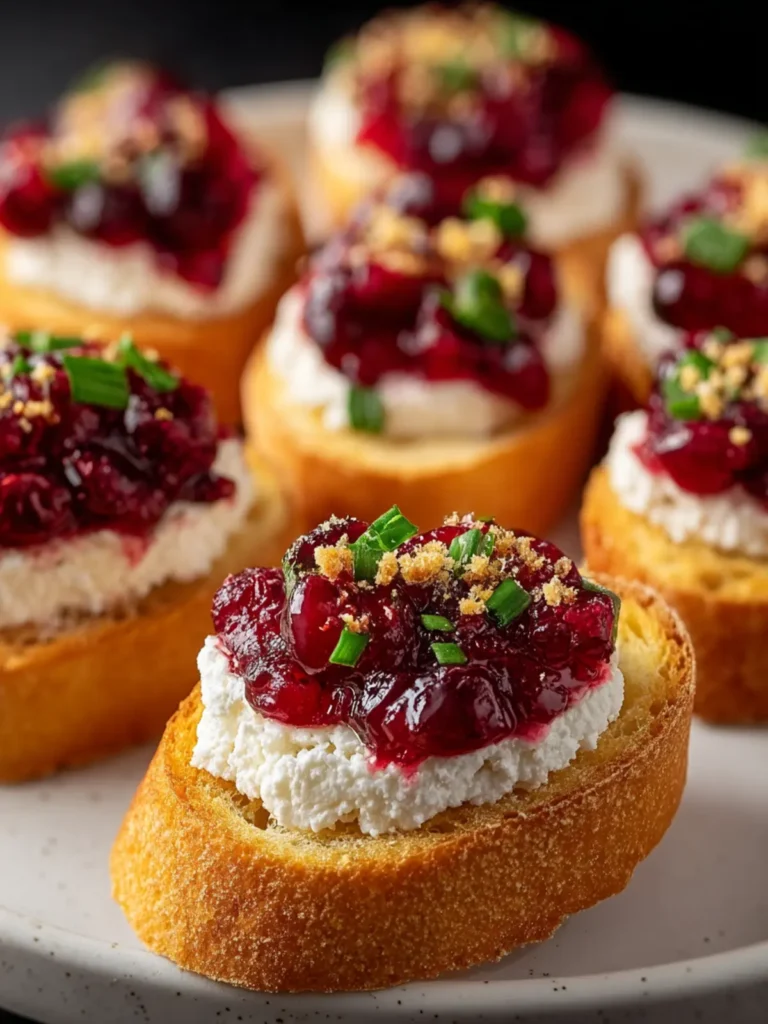 Cranberry Goat Cheese Crostini First Image