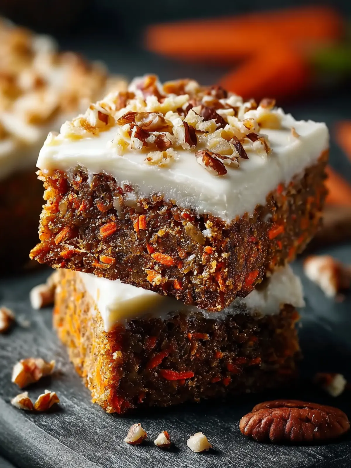Decadent Carrot Cake Bars: Indulge in This Easy Recipe! First Image