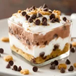 Chocolate Chip Cookie Layered Pudding Dessert First Image