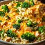 Creamy Chicken Broccoli Rice Cheese Casserole First Image