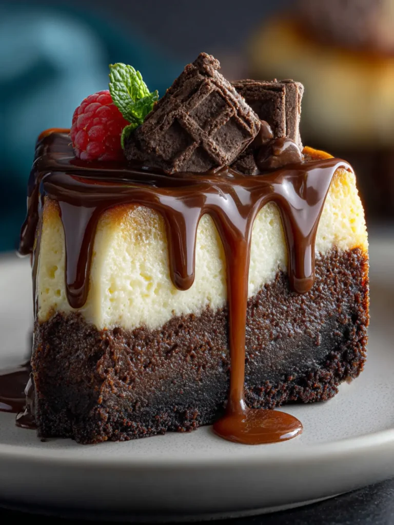 Fudgy Brownie Bottom Cheesecake First Image