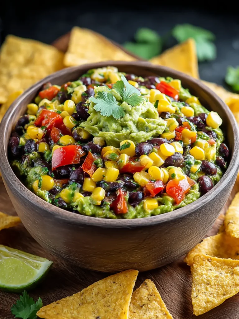 Irresistible Avocado Corn Black Bean Dip Recipe for Parties First Image