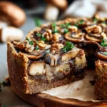 Irresistible Vegan Mushroom and Walnut Savory Cake Recipe First Image