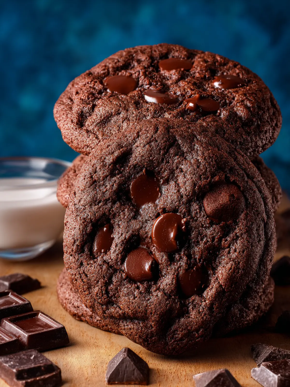 Triple Chocolate Cookies First Image