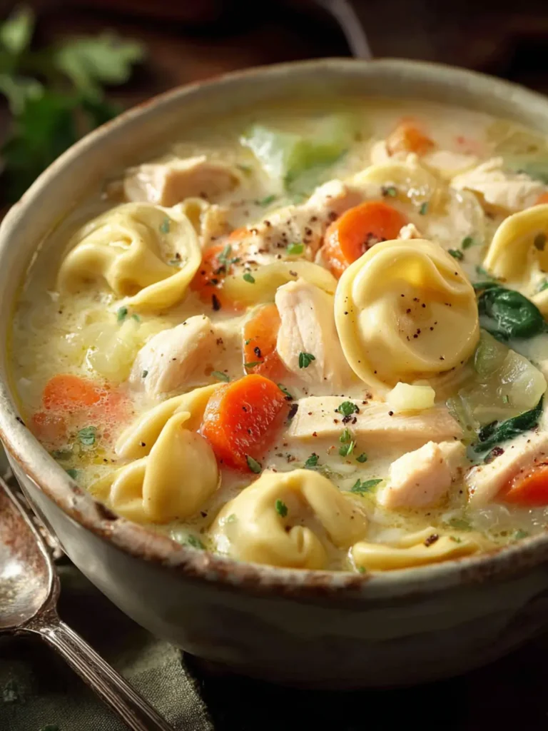 Creamy Chicken Tortellini Soup First Image