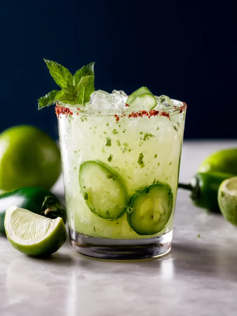 4-Step Spicy Cucumber Margarita First Image