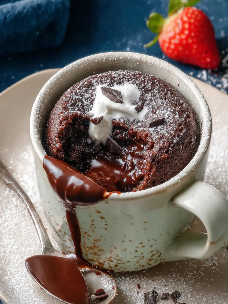 Chocolate Molten Lava Cake in a Mug First Image