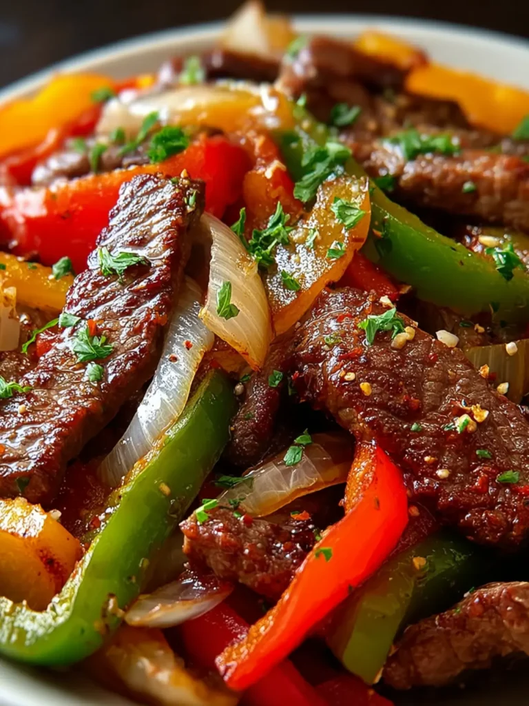 Pepper Steak with Bell Peppers and Onion First Image