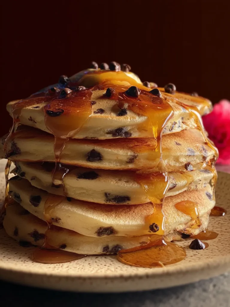 Vegan Chocolate Chip Pancakes First Image