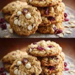 White Chocolate Cranberry Oatmeal Cookies – Easy Recipe First Image