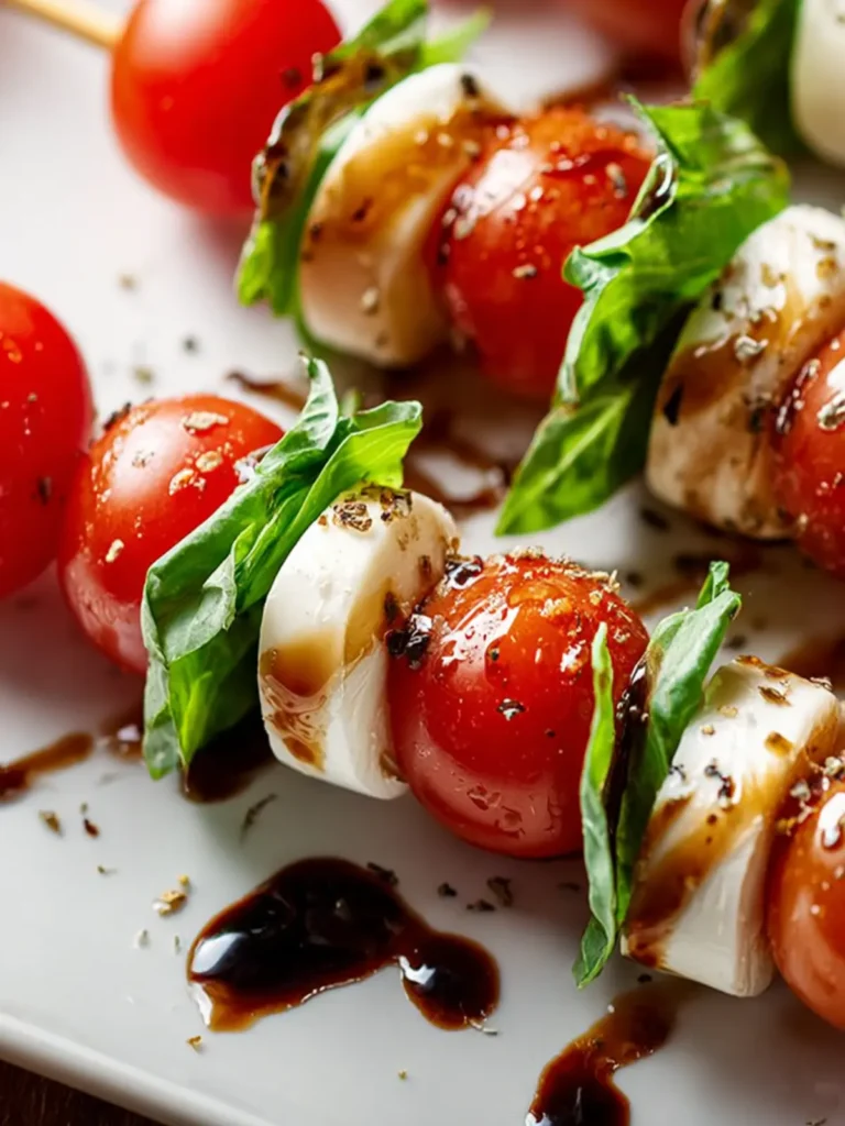 Caprese Skewers with Balsamic Drizzle First Image