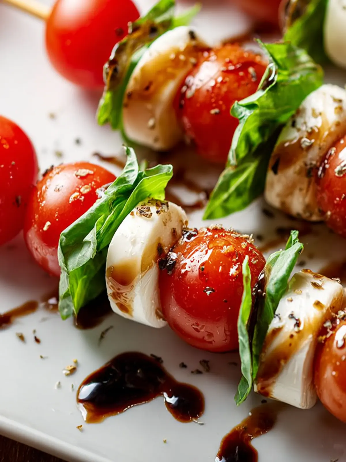 Caprese Skewers with Balsamic Drizzle First Image