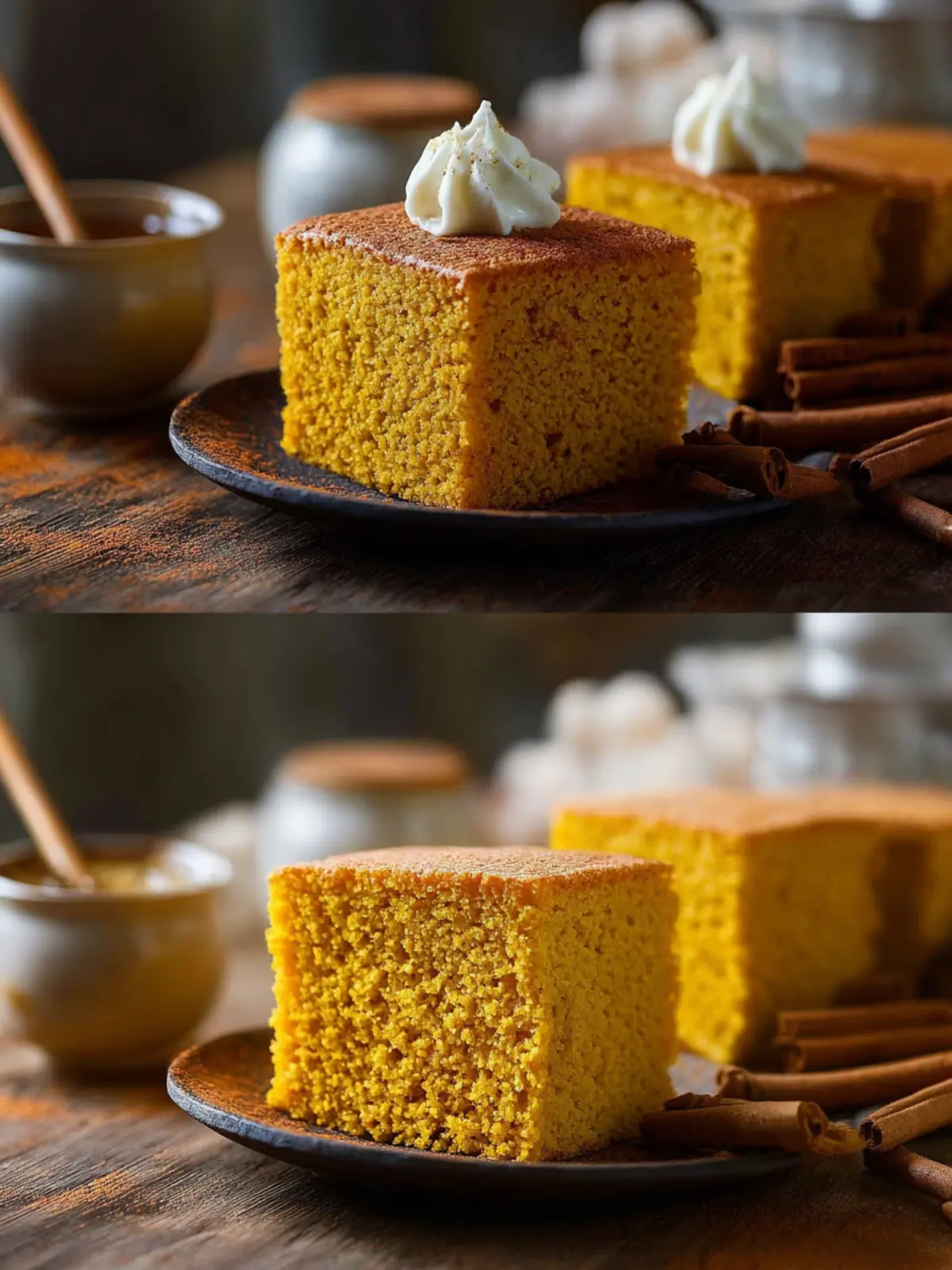 Easy Pumpkin Cornbread with Honey Cinnamon Butter Recipe First Image