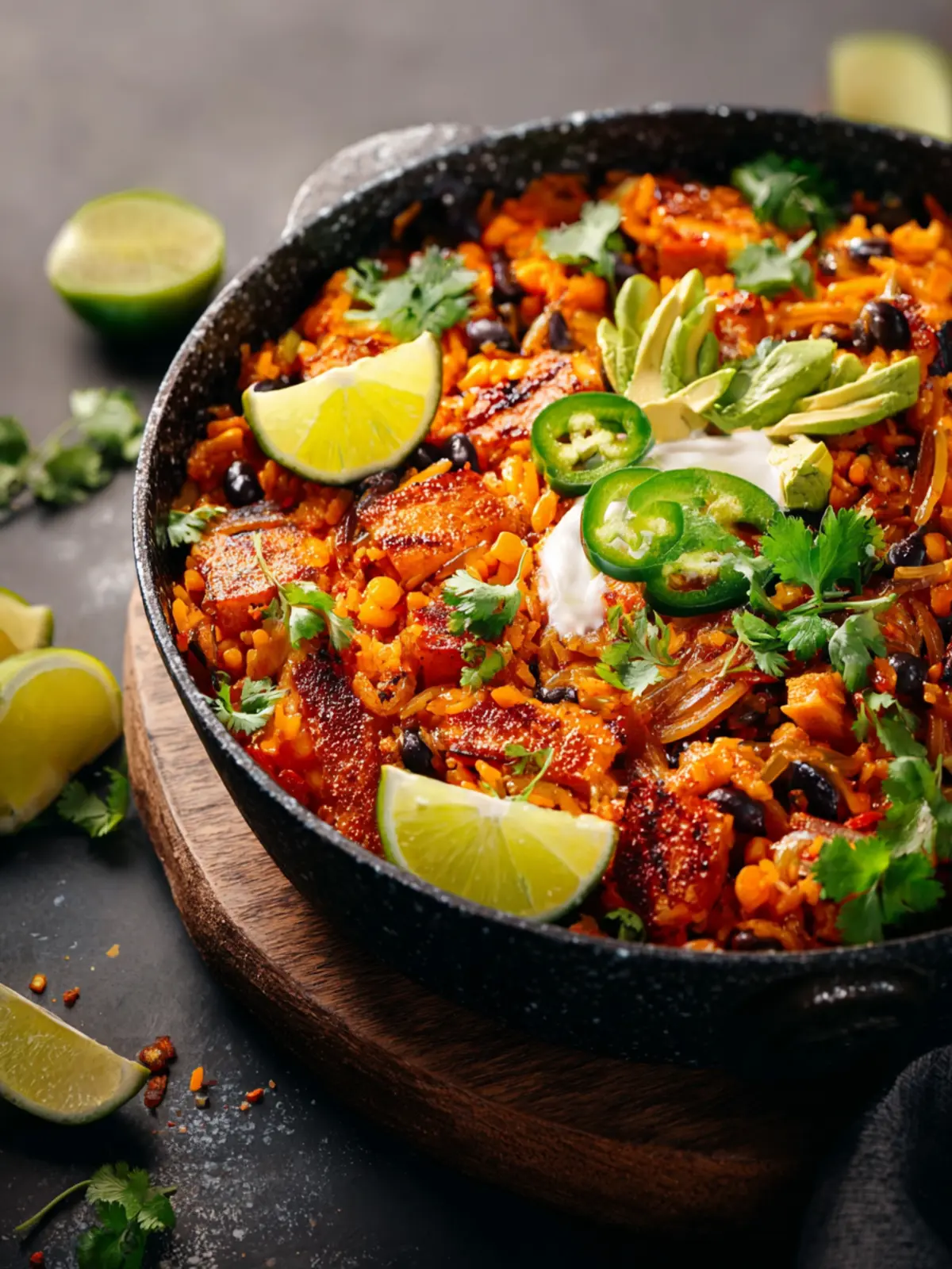 One Skillet Sweet Potato Burrito Bowl First Image