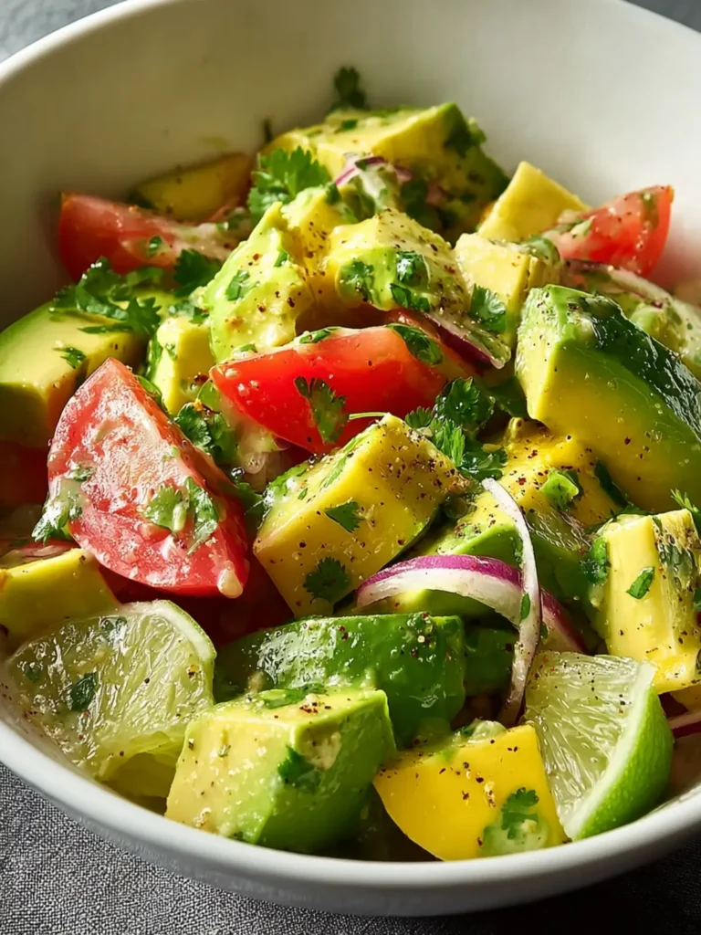 avocado salad with lime cilantro dressing First Image