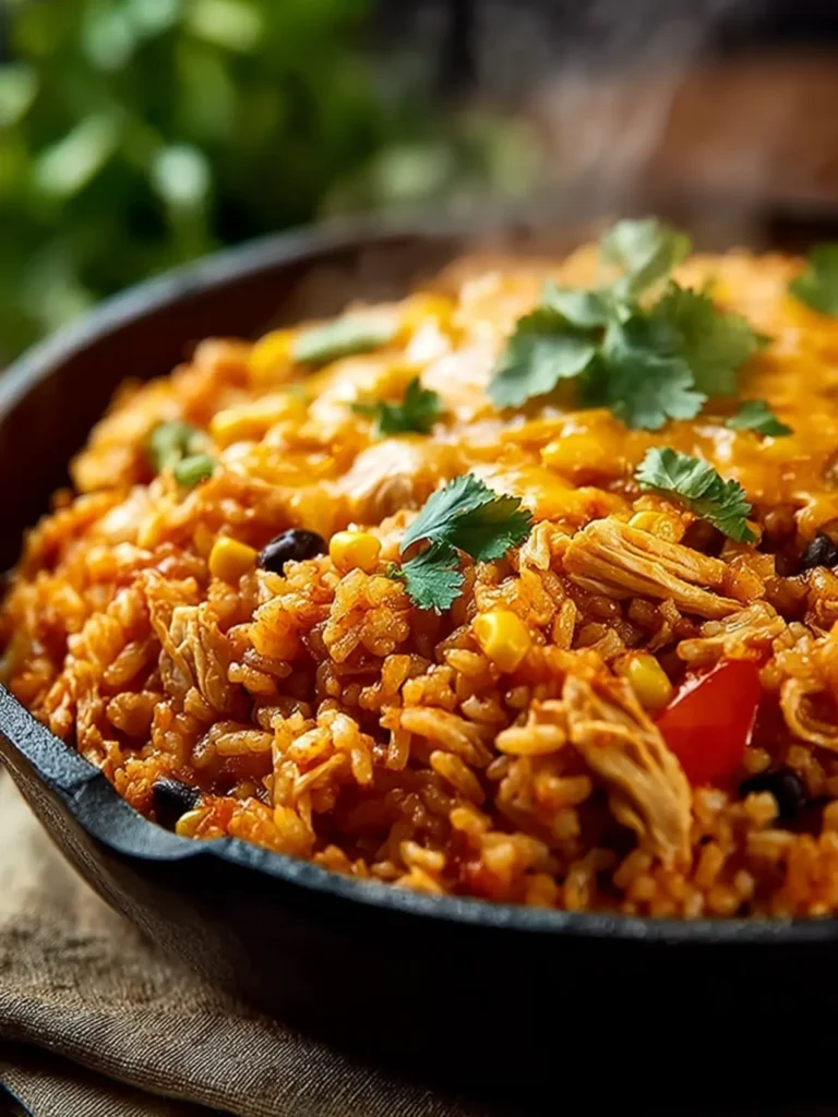 chicken enchilada rice casserole First Image
