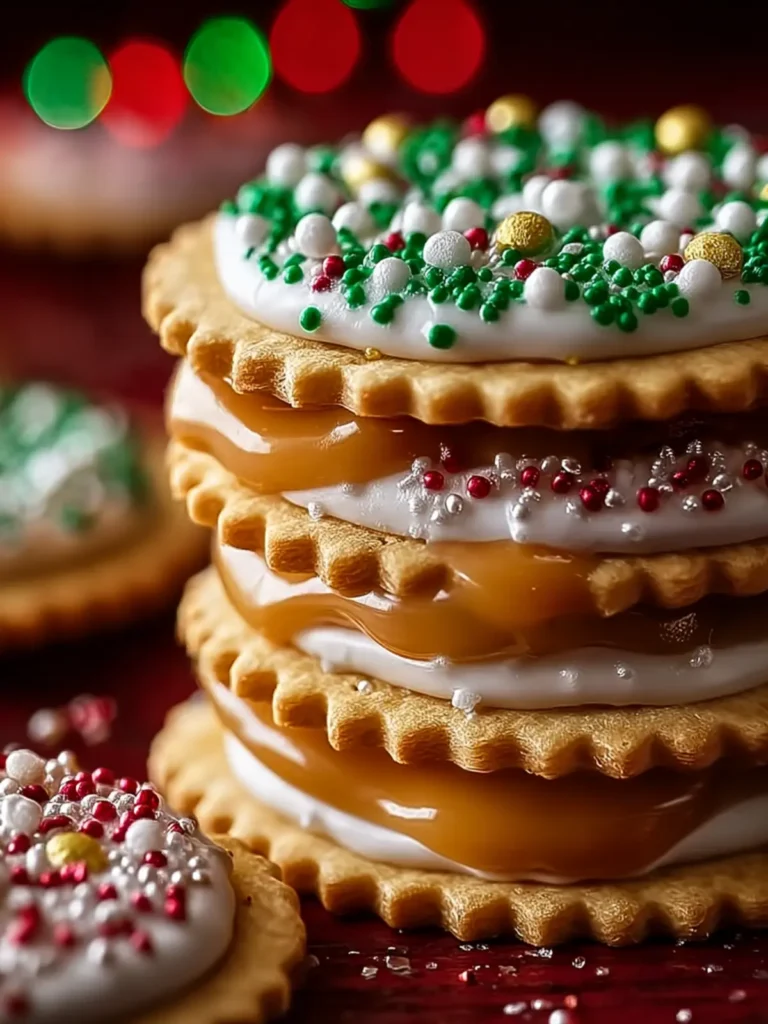 Caramel Ritz Cracker Christmas Cookies First Image