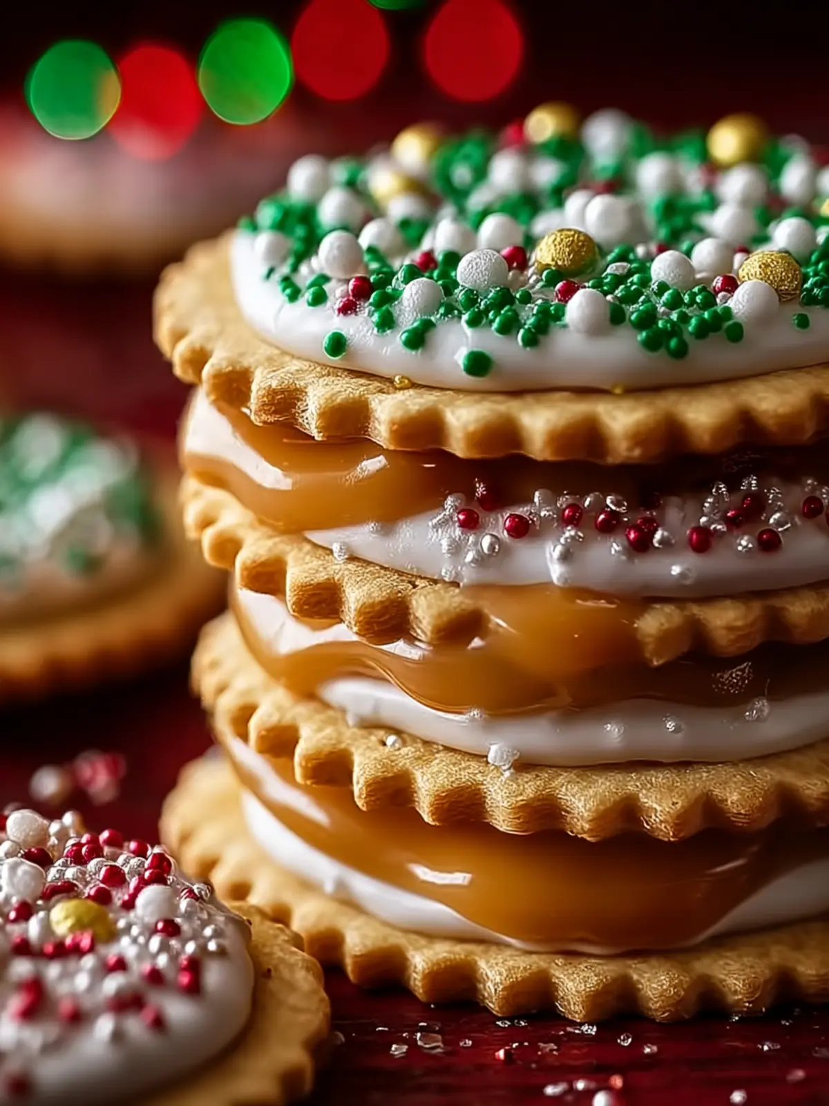 Caramel Ritz Cracker Christmas Cookies First Image