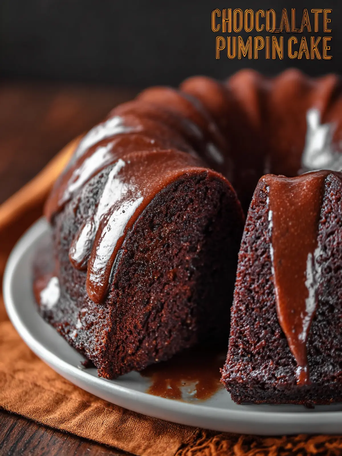 Chocolate Pumpkin Bundt Cake First Image