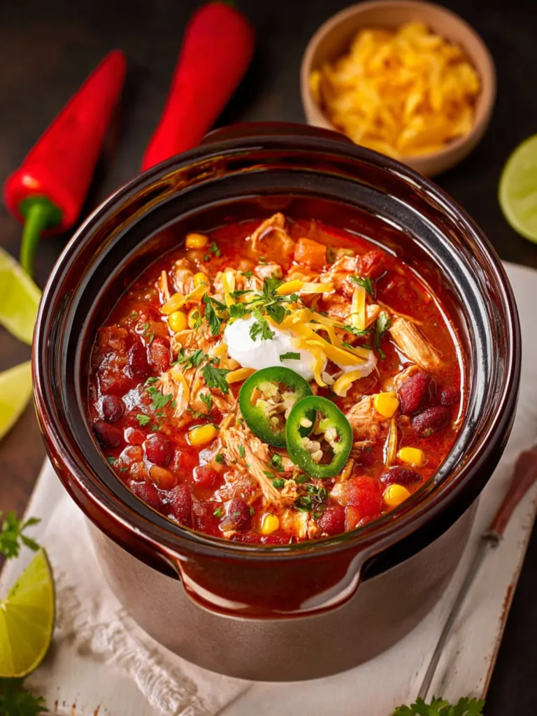 crockpot red chicken chili First Image