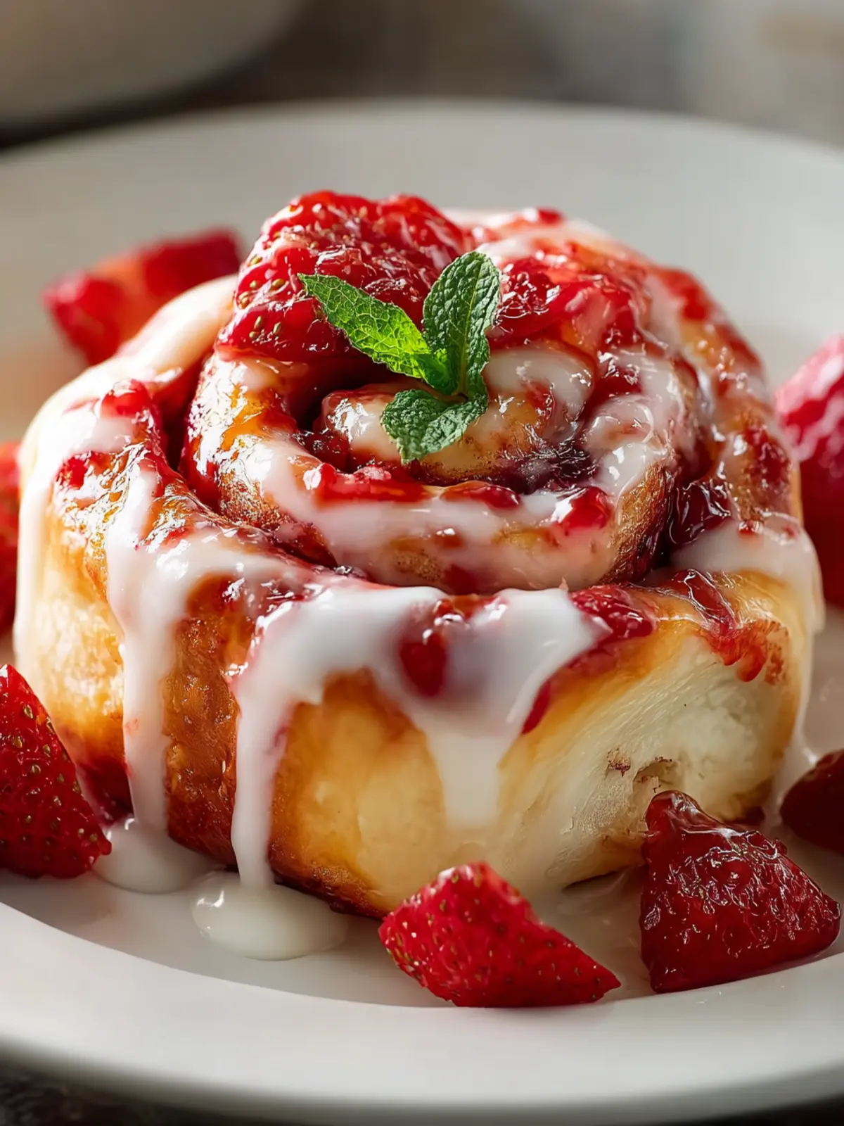 strawberry cheesecake cinnabon rolls First Image