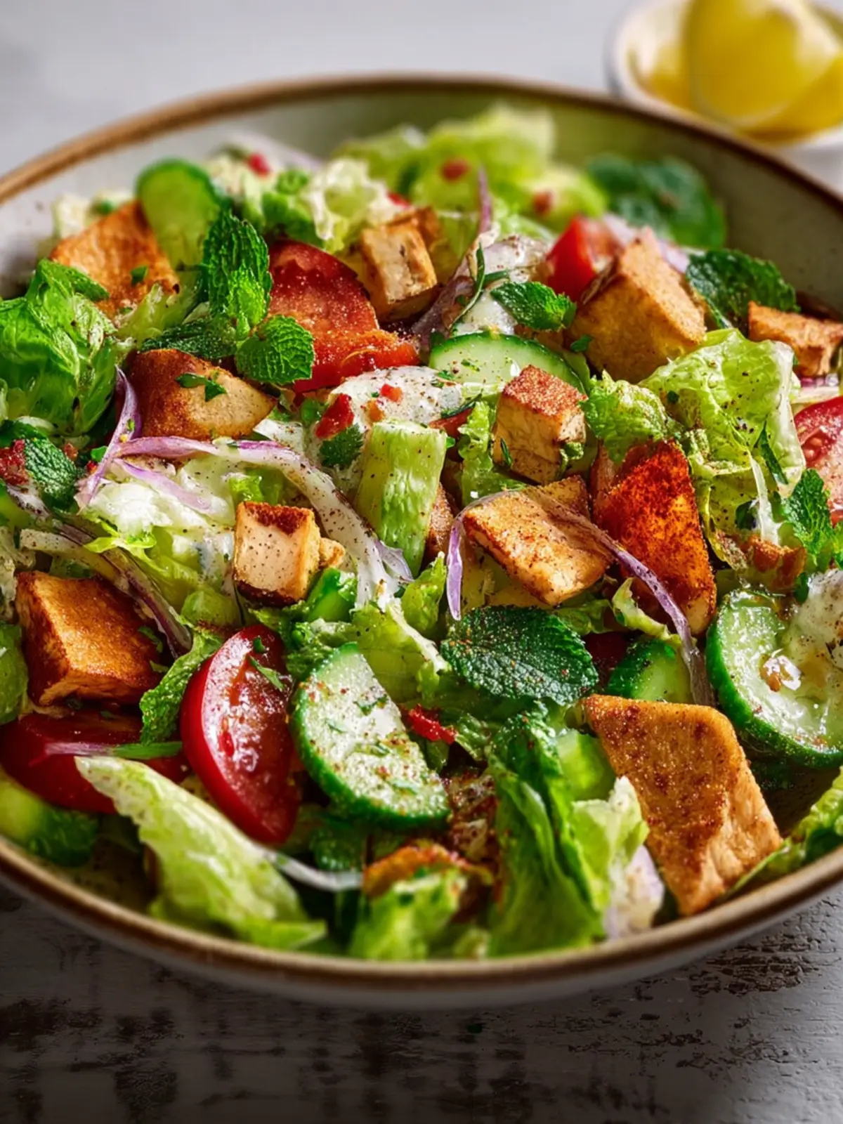 Authentic Lebanese Fattoush Salad (With a Twist) First Image