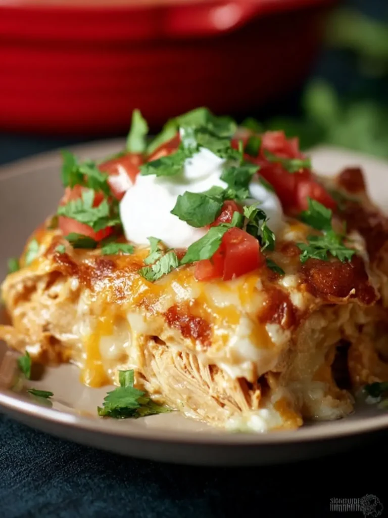 Crock Pot Chicken Enchilada Casserole Recipe First Image