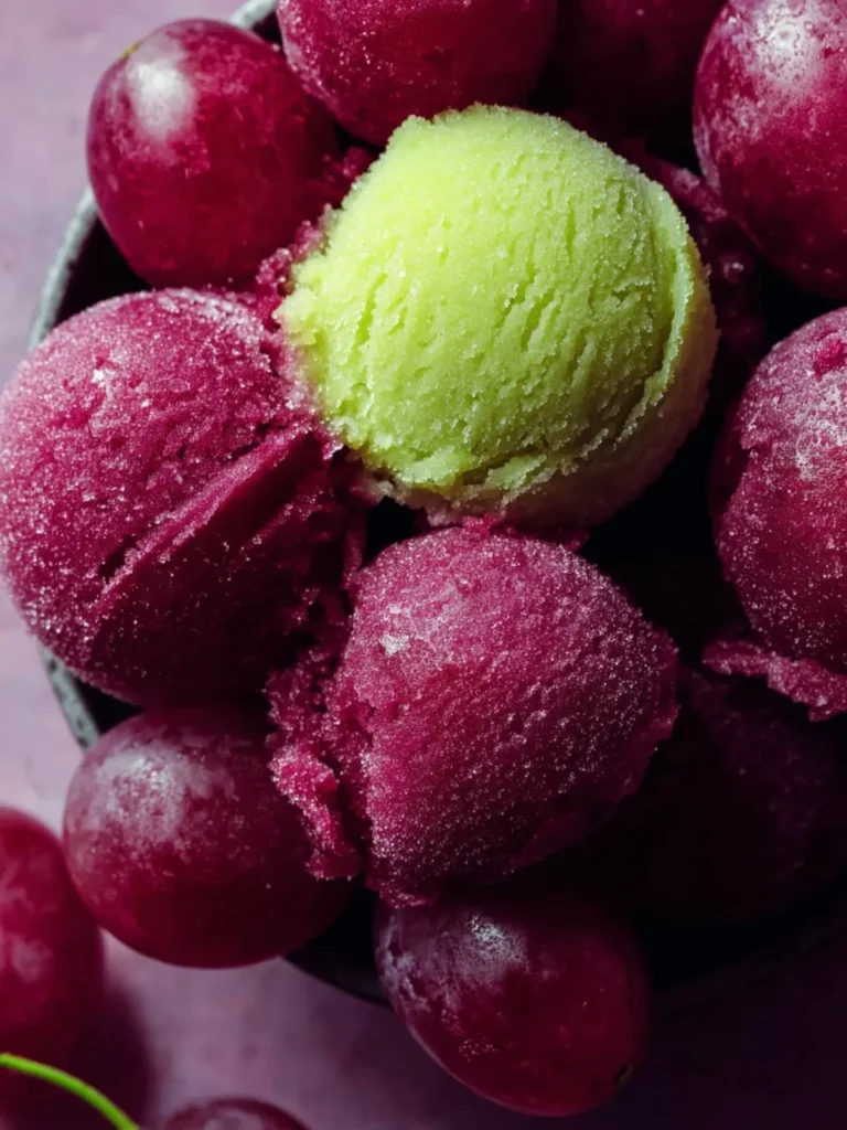 Easy Grape Recipe: 5 Minute Grape Sorbet Recipe First Image
