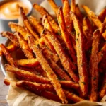 How to Make Baked Sweet Potato Fries First Image