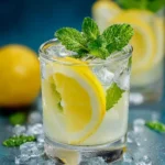 Ouzo Drink with Lemon and Mint First Image