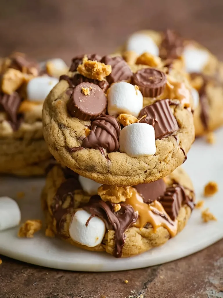 Reese’s Peanut Butter Cup Marshmallow Cookies First Image