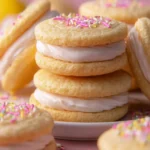Soft and Chewy Lemon Sandwich Cookies with Cream Cheese Frosting First Image