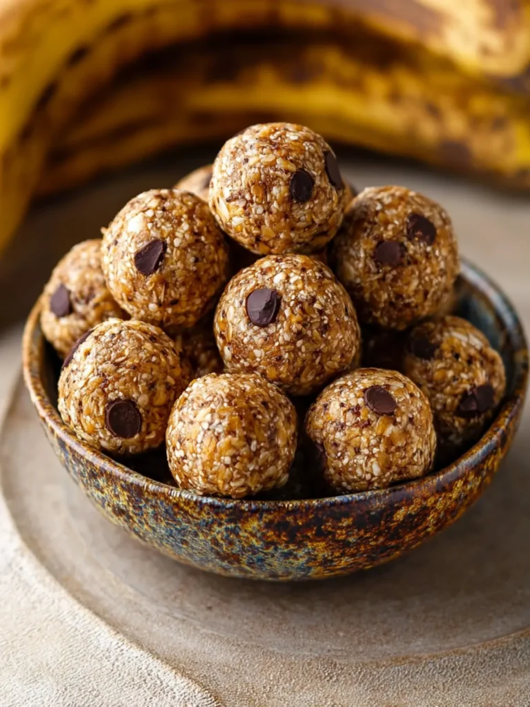 banana bread energy balls no bake one bowl no blender First Image