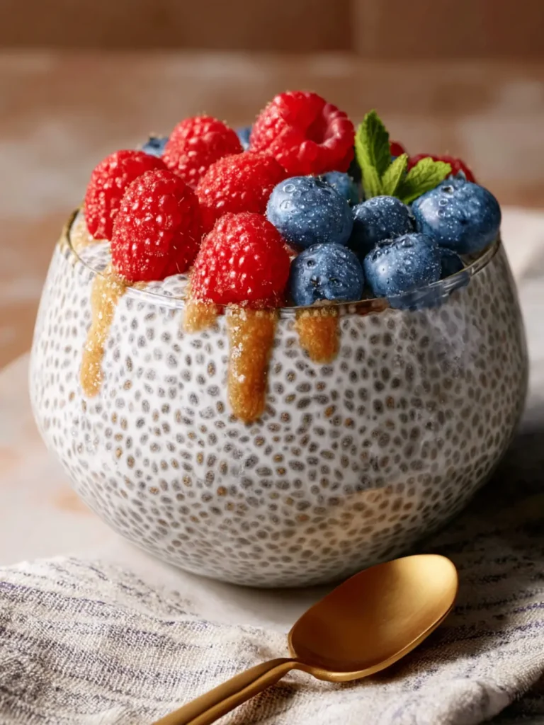 protein chia pudding healthy easy breakfast make ahead First Image